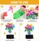 Diamond Painting Night Light – DIY Desktop Ornament Kit for Adults, Flower Design Tabletop Touch Lamp, Diamond Art Decor for Bedroom & Living Room, Beginner-Friendly